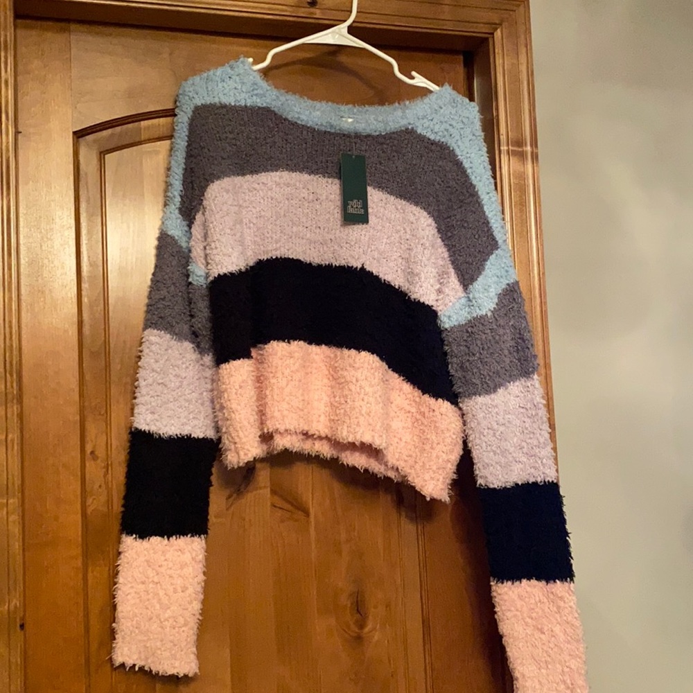 Wild Fable Multi-Colored Fleece Sweater Size L NWT
